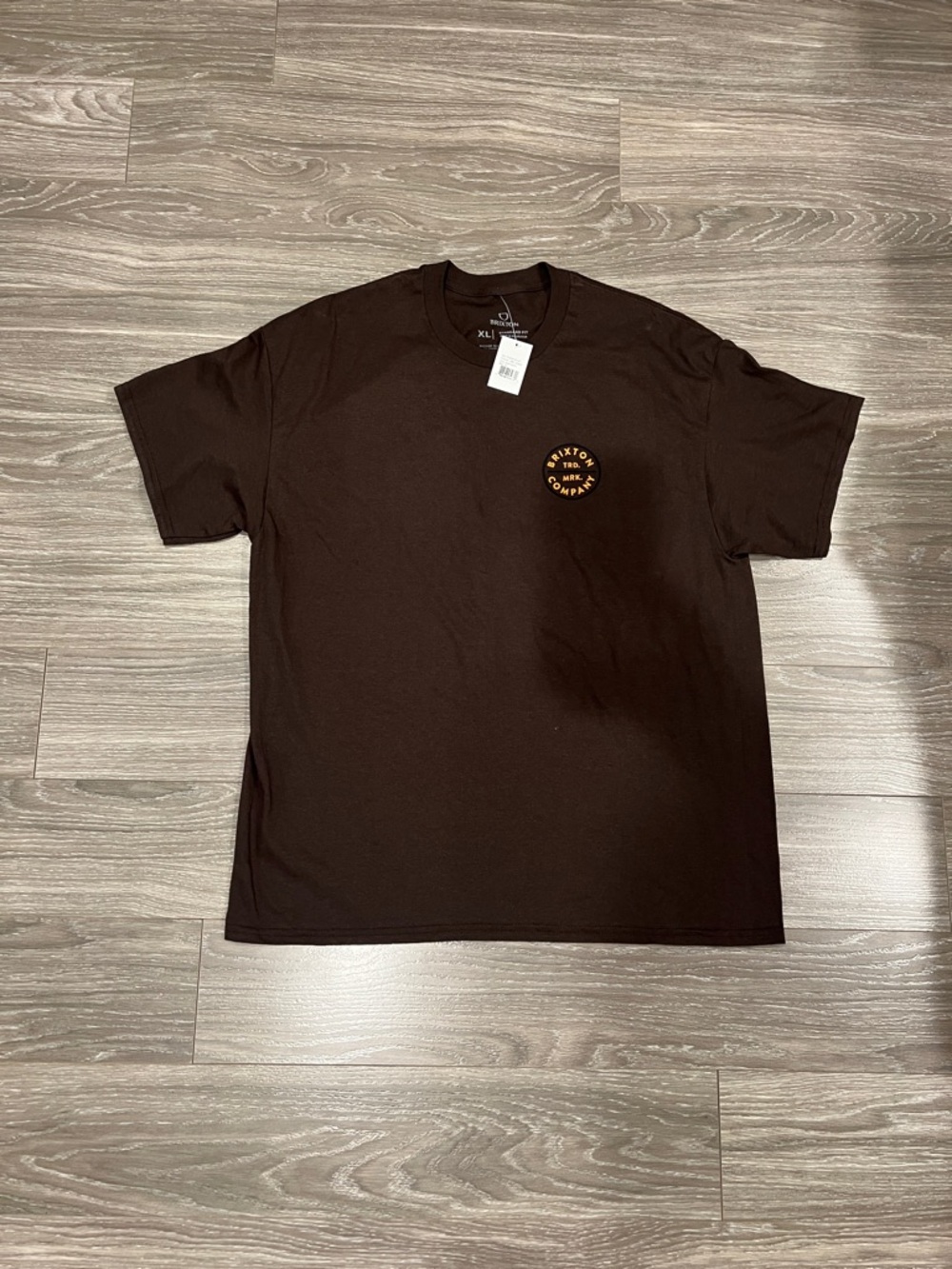 Brixton Brown Short-Sleeve Logo Tee
